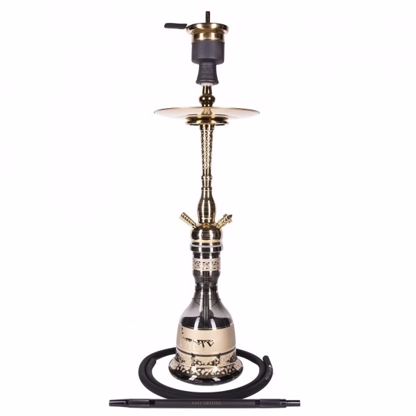 Amy Deluxe 091.01 Little Tura Gold-Black – Edle Messing-Shisha mit orientalischem Charme | AMY 110.01 BK-TRGD Harfi | wasserpfeife | Shisha | Hookah
